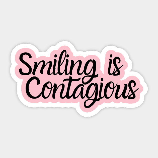 Smiling is contagious - dark Sticker by Unusual Choices